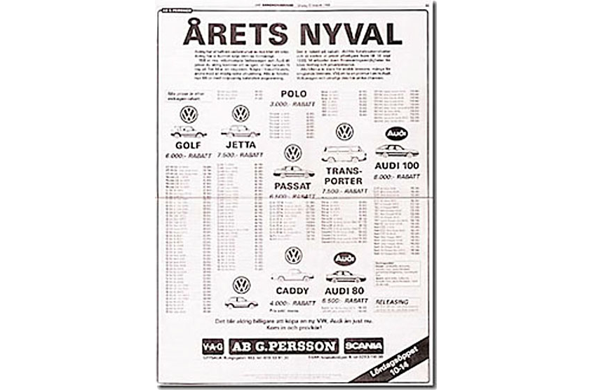 AB G Persson - annons